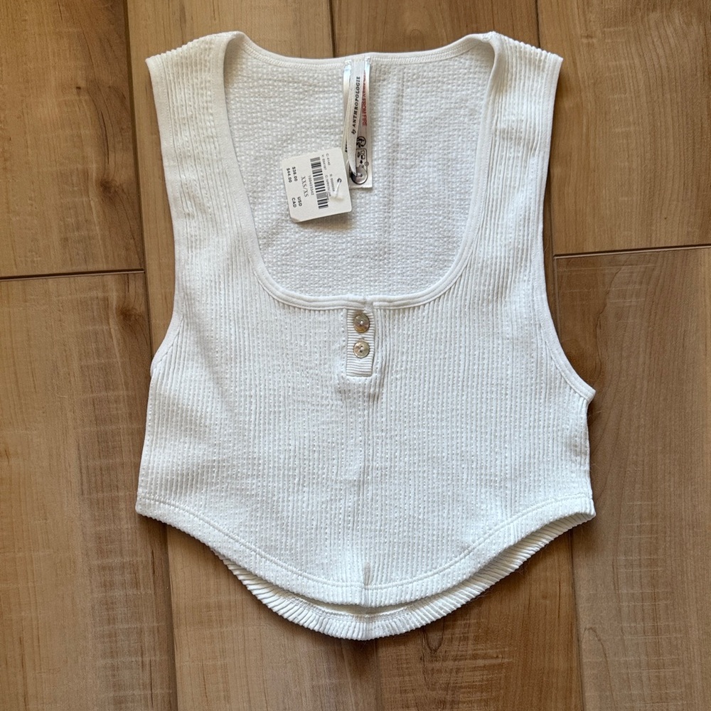 Anthropologie Ribbed cropped tank top size XXS/XS